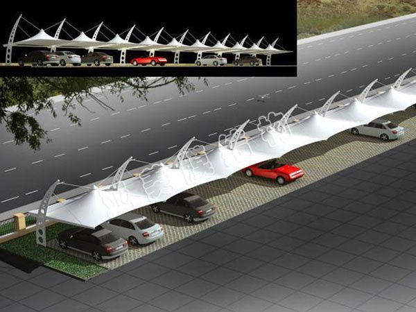 膜結構停車棚-ym028